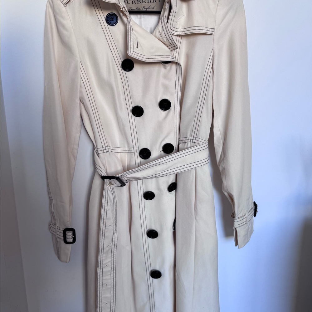 Burberry silk trench coat